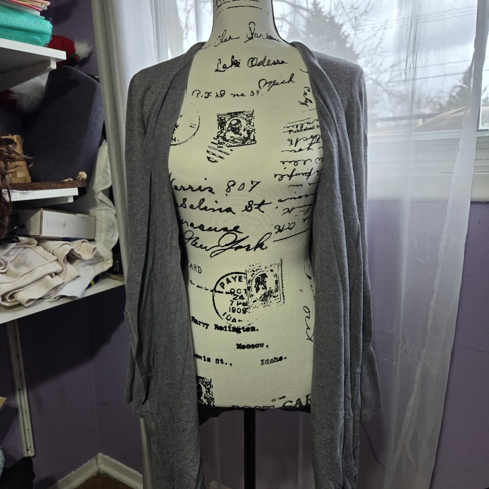 Grey cover up sweater